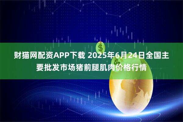 财猫网配资APP下载 2025年6月24日全国主要批发市场猪前腿肌肉价格行情