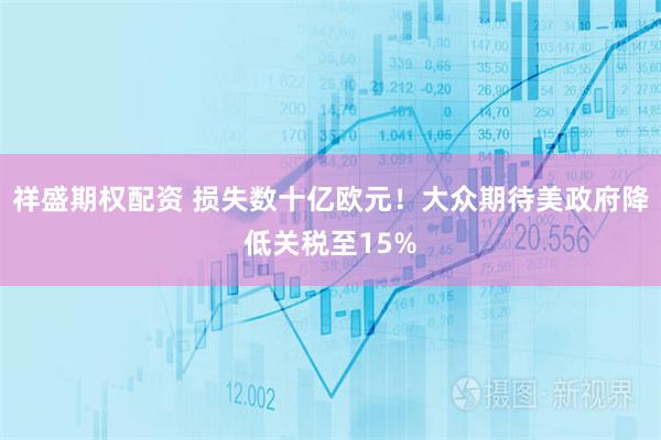 祥盛期权配资 损失数十亿欧元!大众期待美政府降低关税至15%